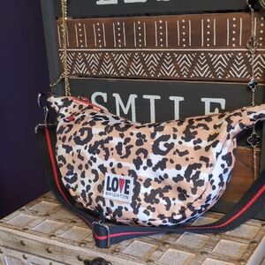Viral Brighton Love & Leopard Moon Crossbody Bag - Heart  Interior